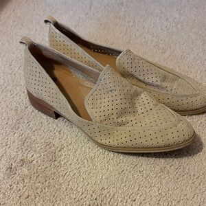 Susina Beige Perforated Loafers